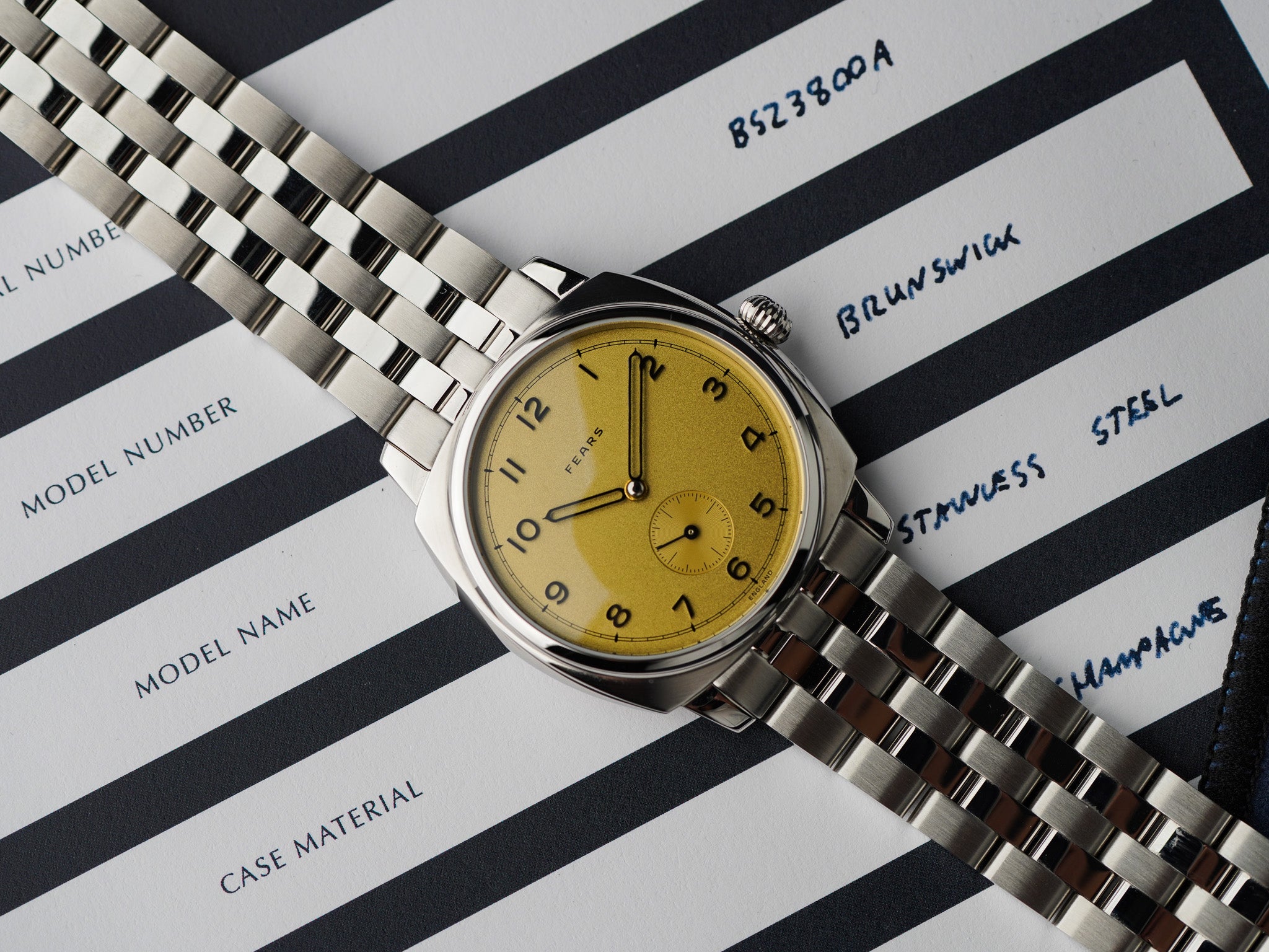 Timecraft Watch 2022 Fears Brunswick 38 Champagne – TimeCraft Watches